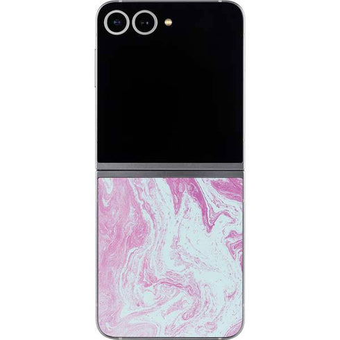 Blue and Purple Marble Galaxy Z Flip6 Skin