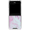 Blue and Purple Marble Galaxy Z Flip6 Clear Case
