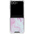 Blue and Purple Marble Galaxy Z Flip7 Clear Case