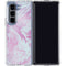 Blue and Purple Marble Galaxy Z Fold5 5G Clear Case