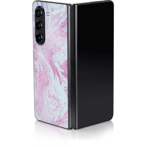 Blue and Purple Marble Galaxy Z Fold5 5G Skin