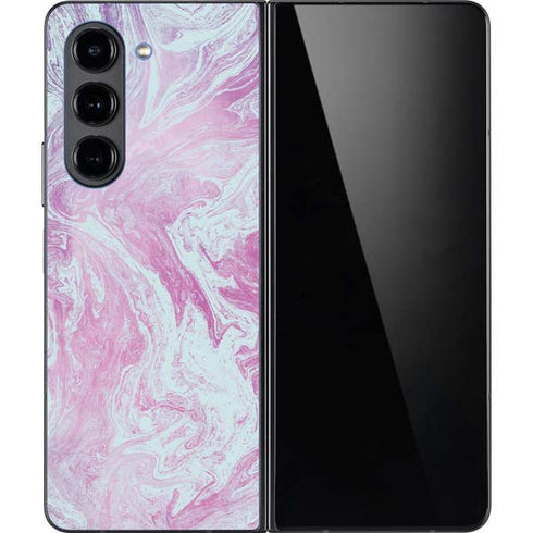 Blue and Purple Marble Galaxy Z Fold5 5G Skin