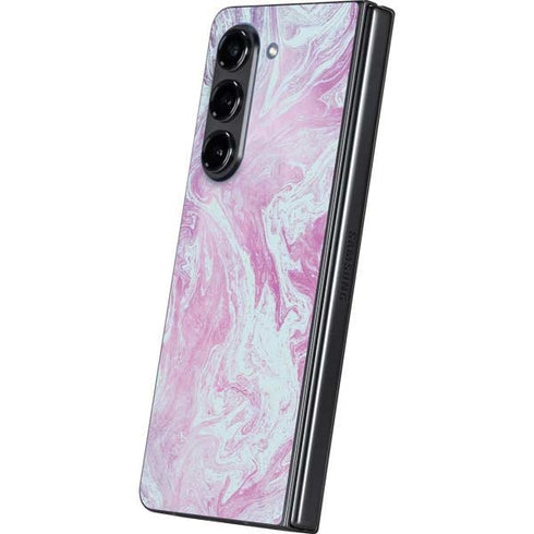 Blue and Purple Marble Galaxy Z Fold5 5G Skin