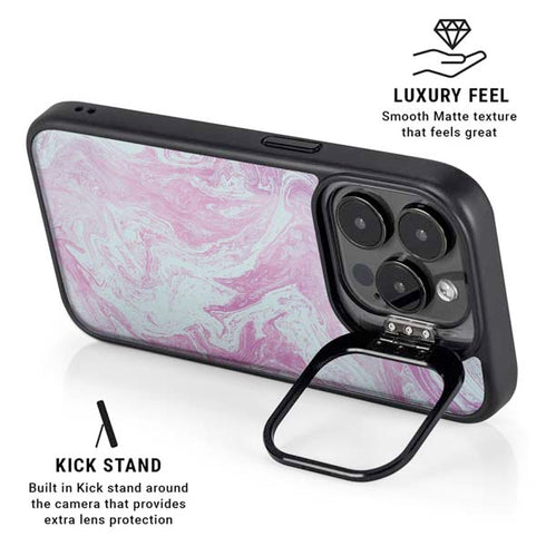 Blue and Purple Marble iPhone 14 Pro Kickstand Case