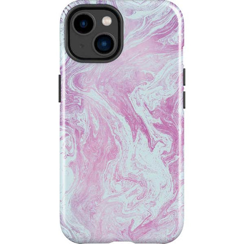 Blue and Purple Marble iPhone 15 Impact Case