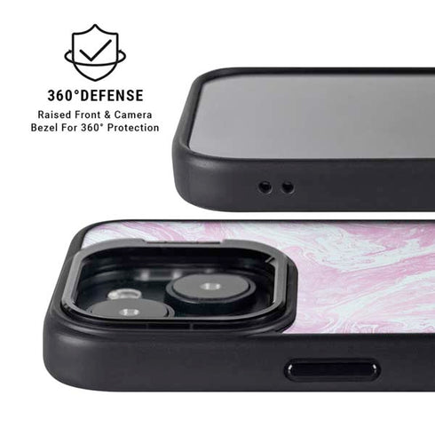 Blue and Purple Marble iPhone 15 Kickstand Case