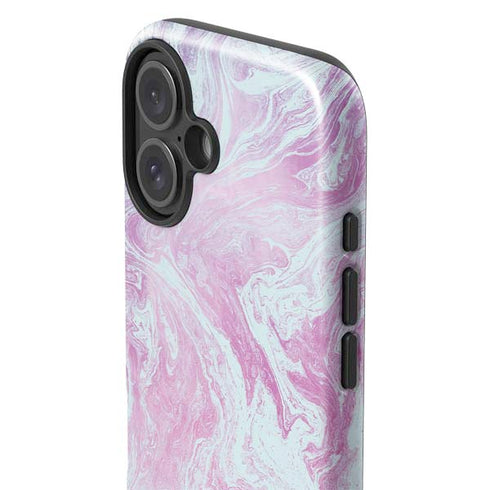 Blue and Purple Marble iPhone 16 Impact Case