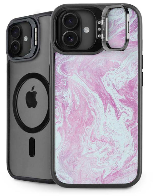 Blue and Purple Marble iPhone 16 Kickstand Case