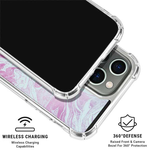 Blue and Purple Marble iPhone 16 Pro Clear Case
