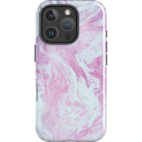 Blue and Purple Marble iPhone 16 Pro Impact Case