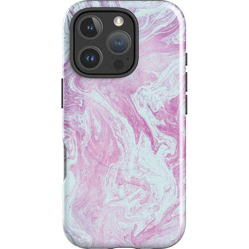 Blue and Purple Marble iPhone 16 Pro Magsafe Impact Case