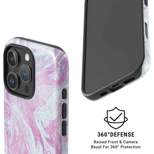 Blue and Purple Marble iPhone 16 Pro Magsafe Impact Case