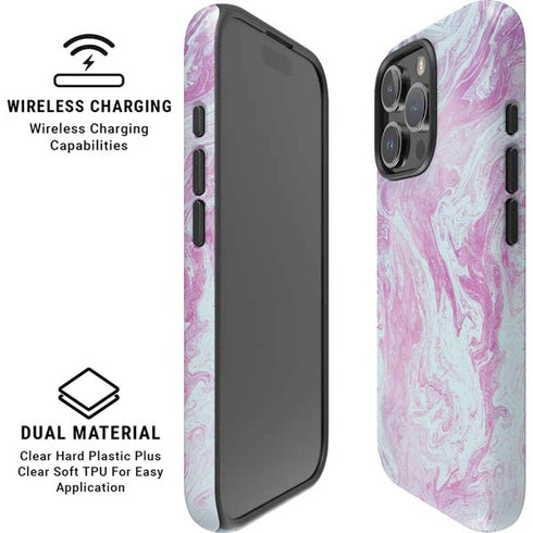 Blue and Purple Marble iPhone 16 Pro Max Magsafe Impact Case