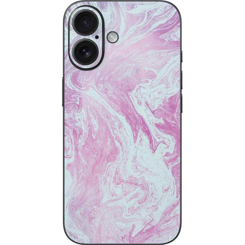 Blue and Purple Marble iPhone 16 Skin