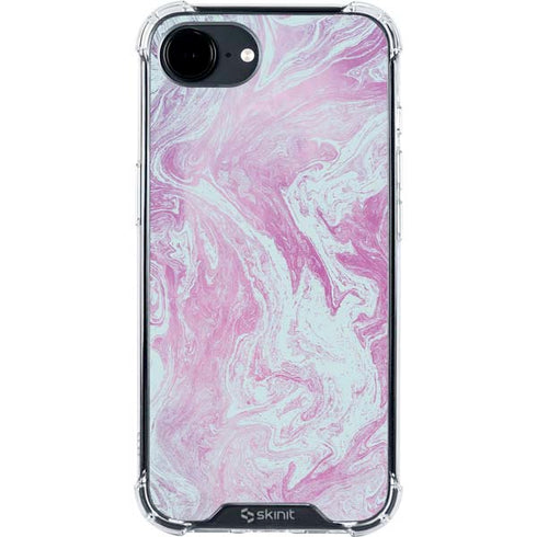 Blue and Purple Marble iPhone 16e Clear Case
