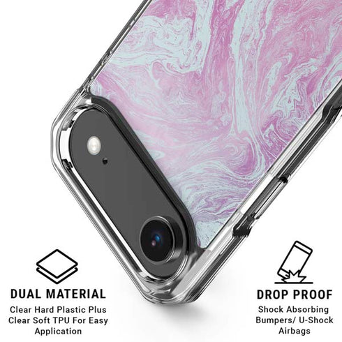 Blue and Purple Marble iPhone 17 Air Clear Case