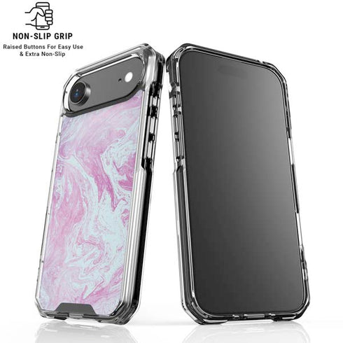 Blue and Purple Marble iPhone 17 Air Clear Case