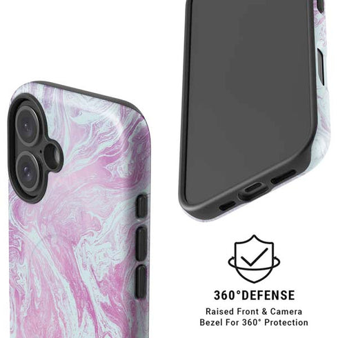 Blue and Purple Marble iPhone 17 Magsafe Impact Case