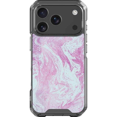 Blue and Purple Marble iPhone 17 Pro Clear Case