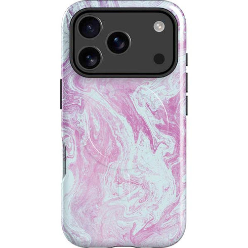 Blue and Purple Marble iPhone 17 Pro Magsafe Impact Case
