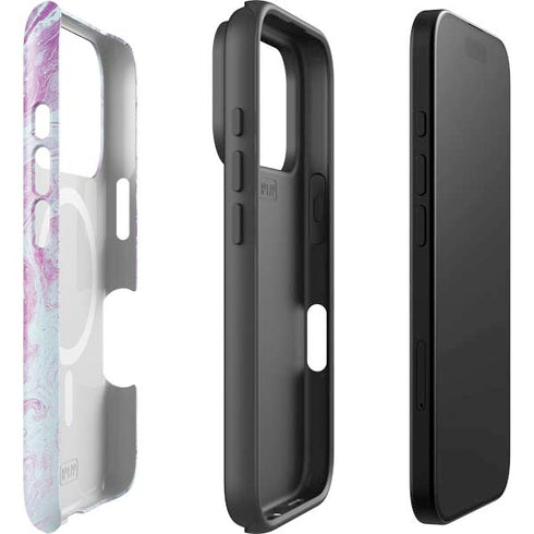 Blue and Purple Marble iPhone 17 Pro Magsafe Impact Case