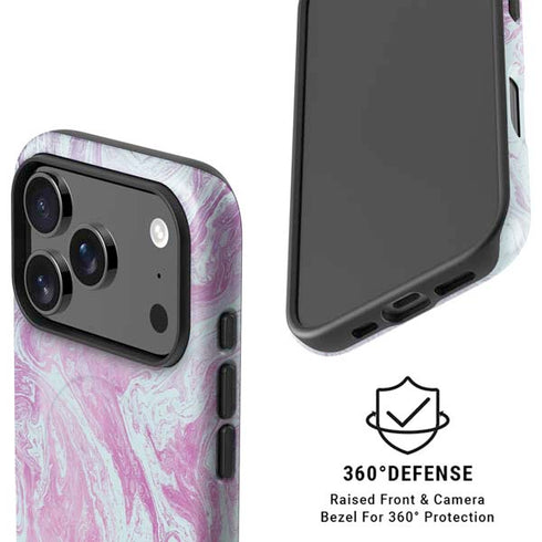 Blue and Purple Marble iPhone 17 Pro Magsafe Impact Case