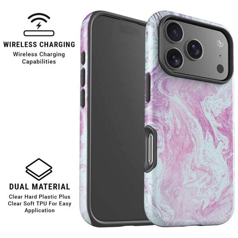 Blue and Purple Marble iPhone 17 Pro Magsafe Impact Case