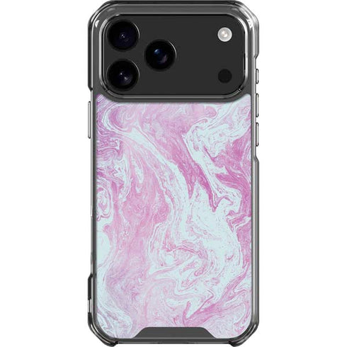 Blue and Purple Marble iPhone 17 Pro Max Clear Case