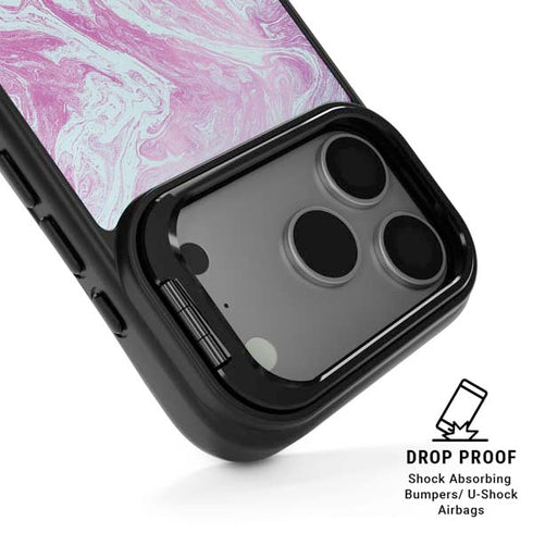 Blue and Purple Marble iPhone 17 Pro Max Kickstand Case