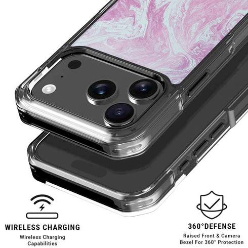 Blue and Purple Marble iPhone 18 Pro Clear Case