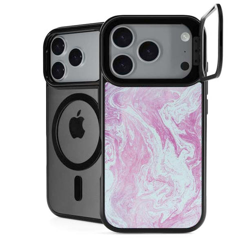 Blue and Purple Marble iPhone 18 Pro Kickstand Case
