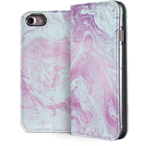 Blue and Purple Marble iPhone 7 Folio Case