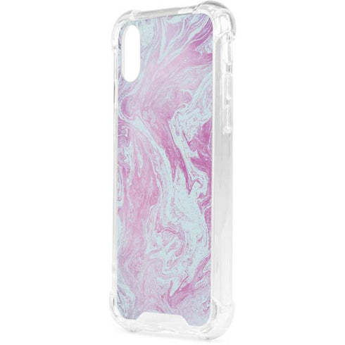 Blue and Purple Marble iPhone XS Clear Case