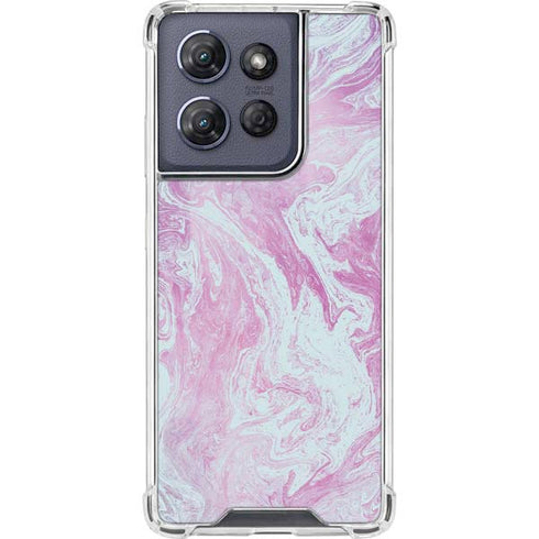 Blue and Purple Marble Moto G Play 5G (2025) Clear Case