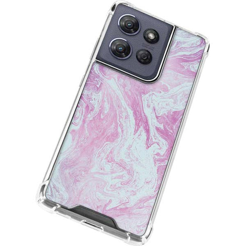 Blue and Purple Marble Moto G Play 5G (2025) Clear Case