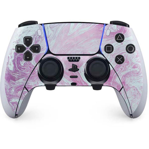 Blue and Purple Marble PS5 DualSense Edge Pro Controller Skin