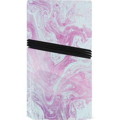 Blue and Purple Marble PS5 Pro Disk Bundle Skin