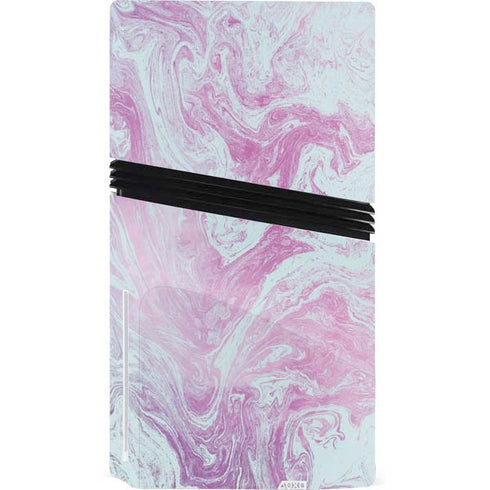 Blue and Purple Marble PS5 Pro Disk Console Skin