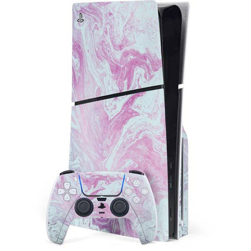 Blue and Purple Marble PlayStation PS5 Skins