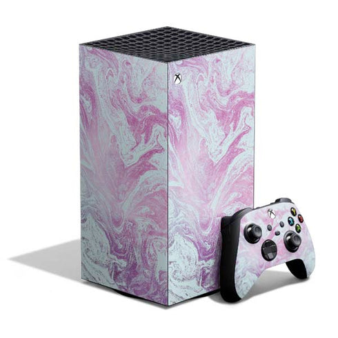 Blue and Purple Marble XBox Series X Digital Edition Bundle Skin
