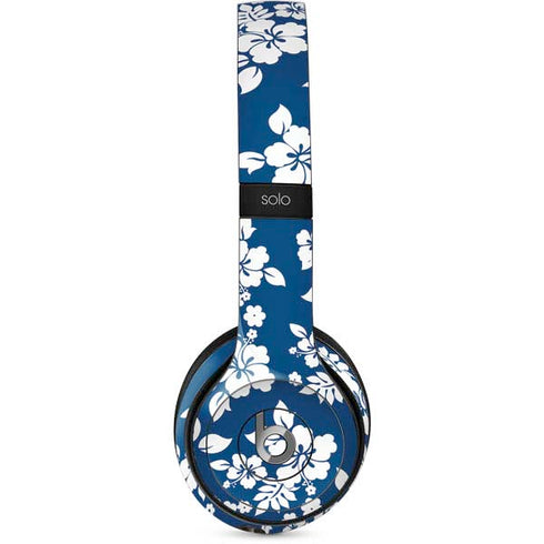 Blue and White Beats Solo 2 Wired Skin