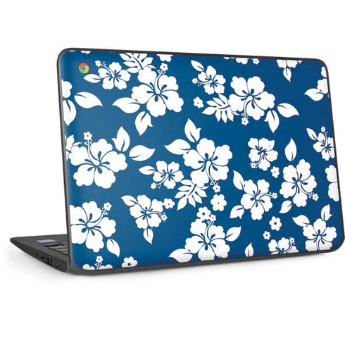 Blue and White HP Chromebook Skin