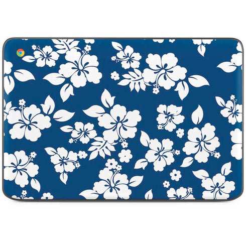Blue and White HP Chromebook Skin