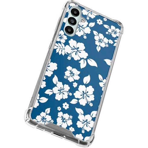 Blue and White Gabb Phone 4 Clear Case