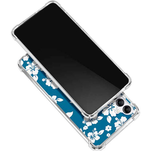 Blue and White Gabb Phone 4 Clear Case