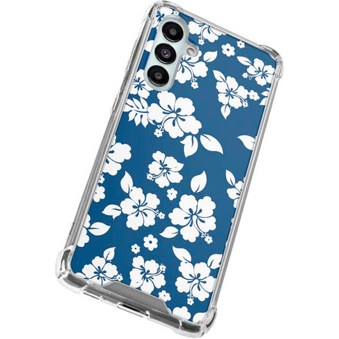 Blue and White Galaxy A16 5G Clear Case
