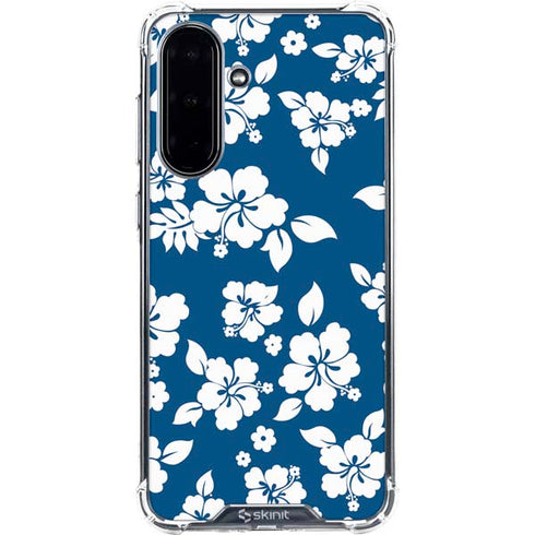 Blue and White Galaxy A36 5G Clear Case