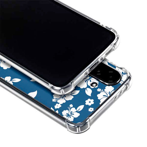 Blue and White Galaxy A36 5G Clear Case