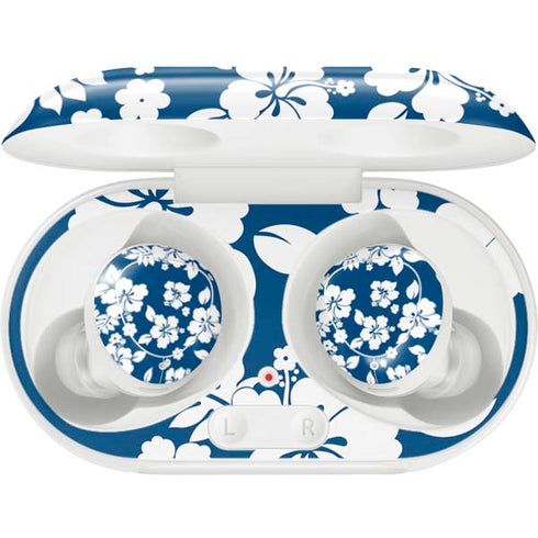 Blue and White Galaxy Buds Plus Skin