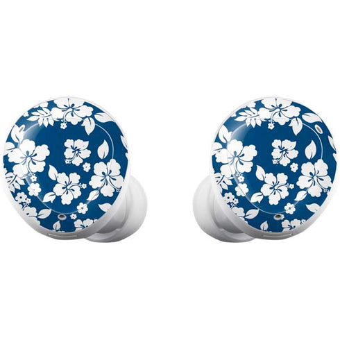 Blue and White Galaxy Buds Plus Skin